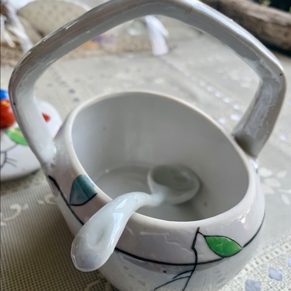 Vtg Handpainted Lid Jam Jar Made in Japan Lustre - Picture 4 of 8